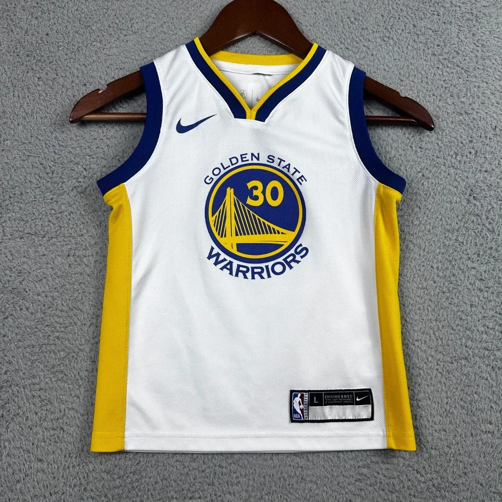 Stephen Curry Golden State Warriors Nike Jersey Boys Large White‎ NBA #30
